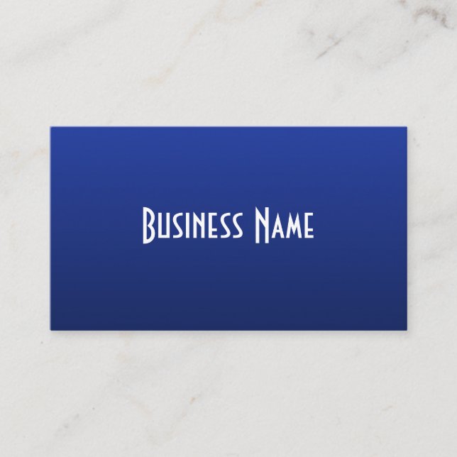 Berufliche Deep Blue Business Card Visitenkarte (Vorderseite)
