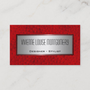 Berufliche Designer-Visitenkarte für Red Leather Visitenkarte