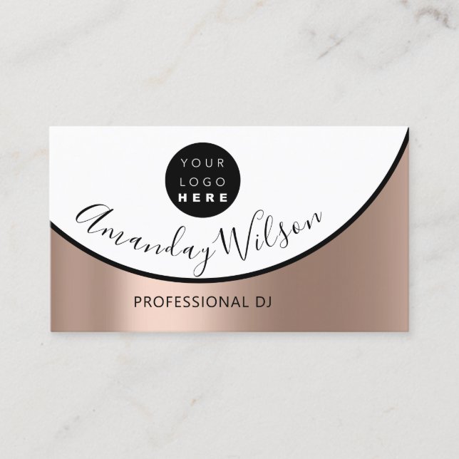 Berufliche DJ Logo Singer Hochzeiten Visitenkarte (Vorderseite)