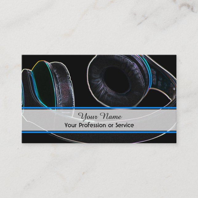 Berufliche DJ- und VJ-Visitenkarte Visitenkarte (Vorderseite)