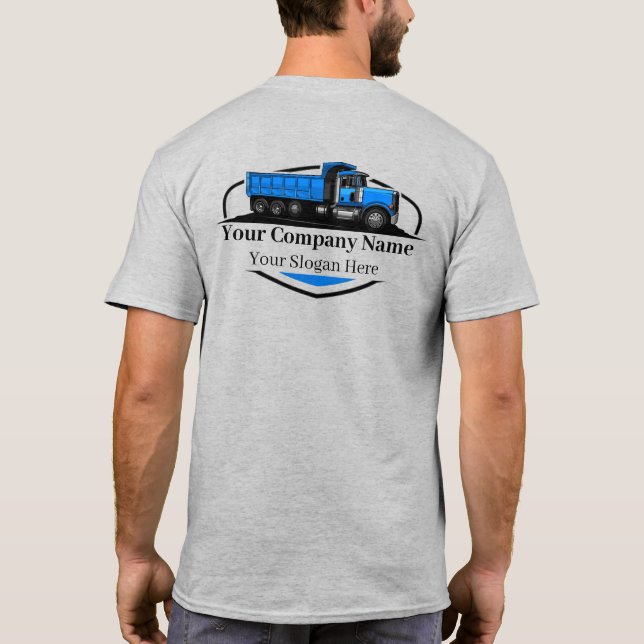 Berufliche Dump Truck Hauling Company T-Shirt (Rückseite)