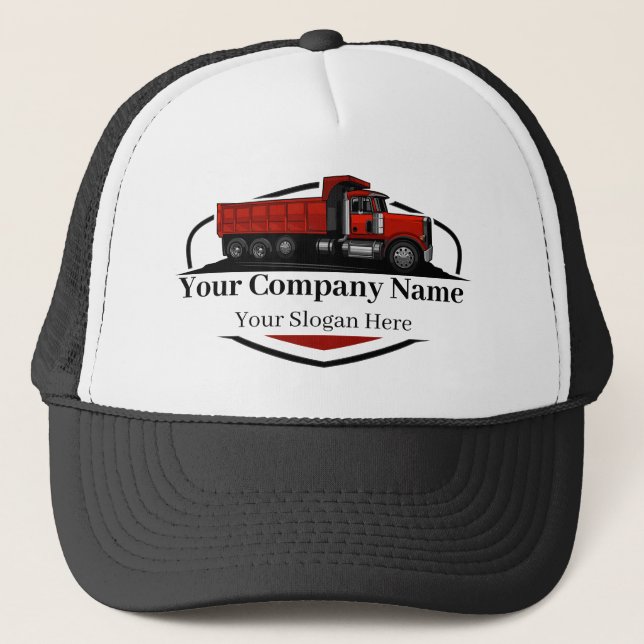 Berufliche Dump Truck Hauling Company Truckerkappe (Vorderseite)