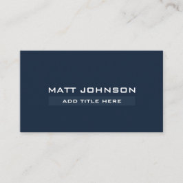 Berufliche einfache Navy Blue Business Card Visitenkarte
