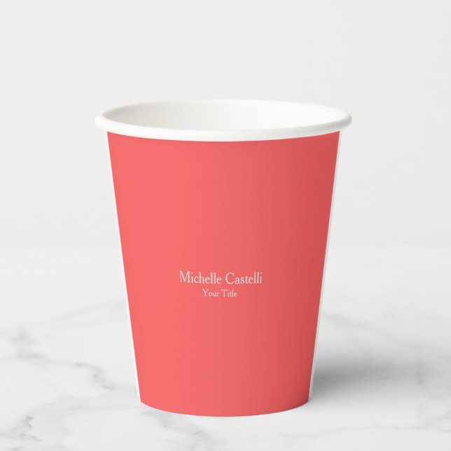 Berufliche Einzigartige Moderne Minimalistisch Ihr Pappbecher (Vorderseite)