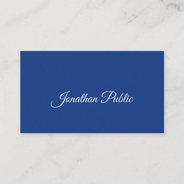 Berufliche Elegant Handwriting Script Luxury Visitenkarte (Vorderseite)