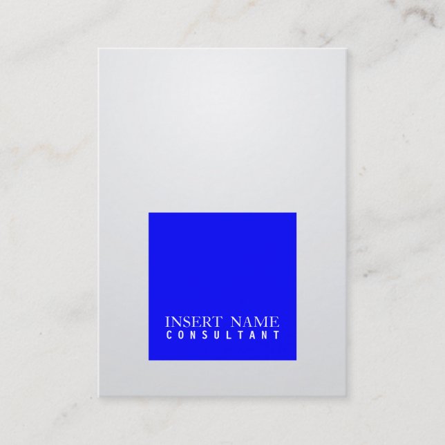 Berufliche elegante blaue quadratische moderne visitenkarte (Vorderseite)