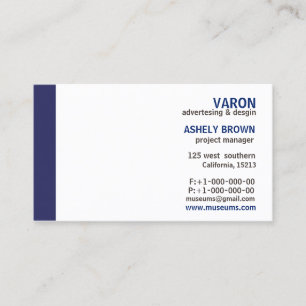 Berufliche elegante einfache blaue Geschäfts-Karte Visitenkarte