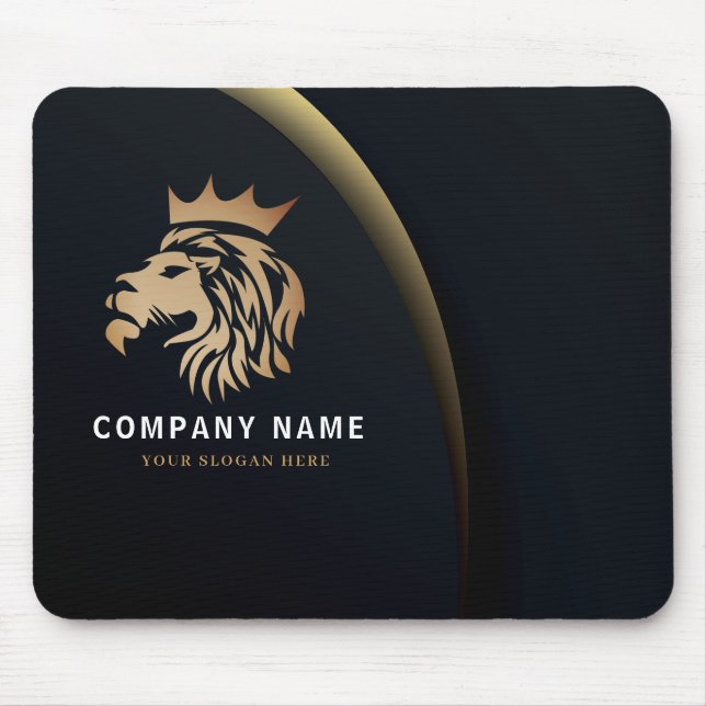 Berufliche elegante Lion Logo-Visitenkarte Mousepad (Vorne)