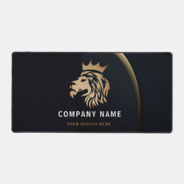 Berufliche elegante Lion Logo-Visitenkarte Schreibtischunterlage
