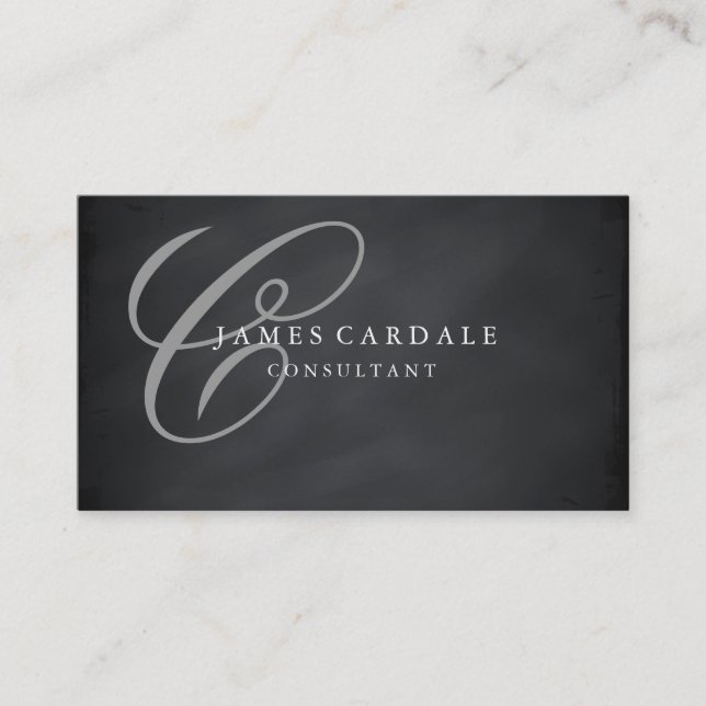 Berufliche elegante moderne Blackboard-Tafel Visitenkarte (Vorderseite)