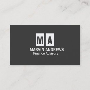 Berufliche Elegante Moderne Dunkelgrau einfach Visitenkarte