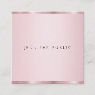 Berufliche, elegante Rose Gold-Farbvorlage Quadratische Visitenkarte