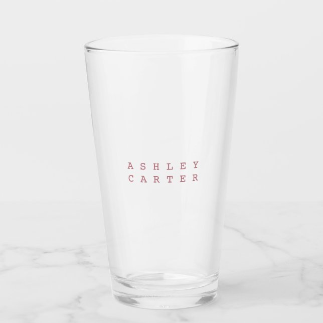 Berufliche elegante Rose Gold minimalistisch moder Glas (Vorderseite)