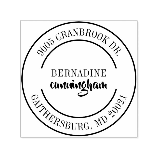 Berufliche Elegante Rücksendeadresse Permastempel (Design)