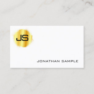 Berufliche Elegante Simple Template Gold Moderne Visitenkarte