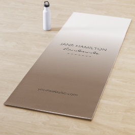 Berufliche, elegante, weiße und braune Übungsmatte Yogamatte
