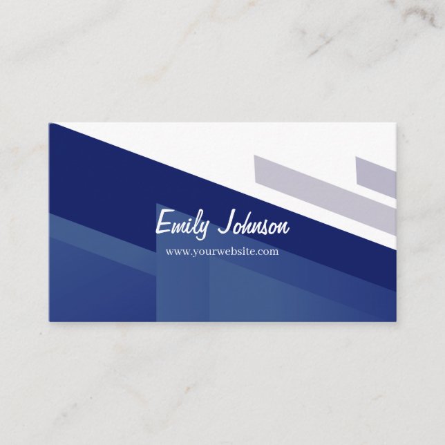 Berufliche Eleganz in der Blue Business Card Visitenkarte (Vorderseite)