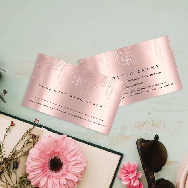 Berufliche Ernennung Erinnerung Schönheitssalon Visitenkarte (Professional Appointment Reminder Beauty Salon Business Card)