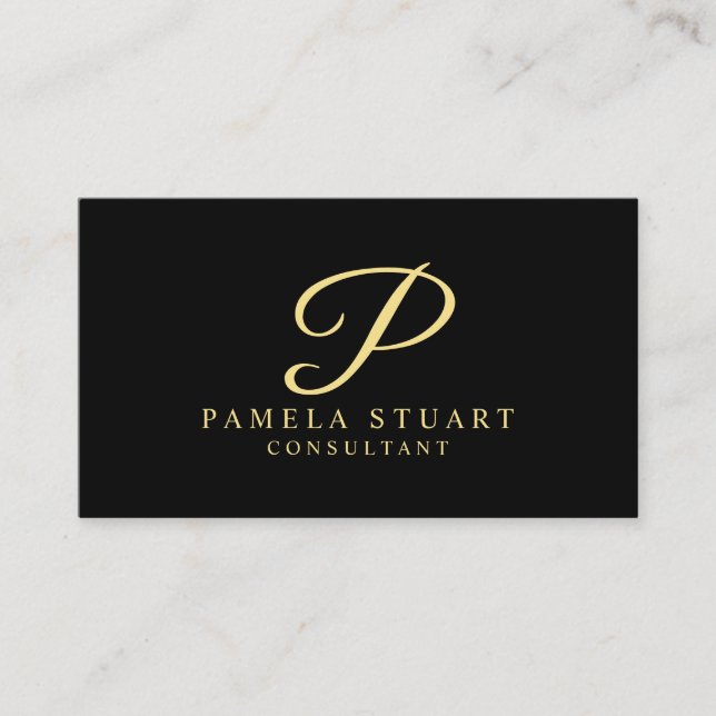 Berufliche Ernennung von Gold und Schwarz Terminkarte (Vorderseite)