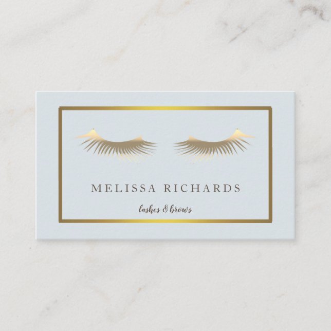 Berufliche Eyelashes Makeup Artist Black Visitenkarte (Vorderseite)