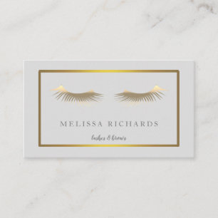 Berufliche Eyelashes Makeup Artist Black Visitenkarte