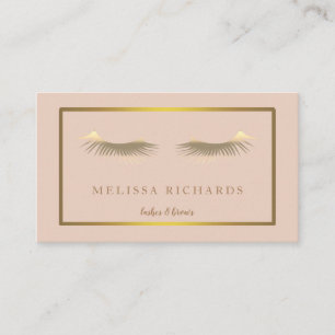 Berufliche Eyelashes Makeup Artist Black Visitenkarte