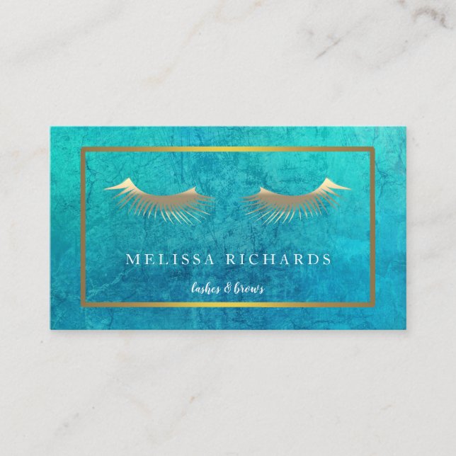 Berufliche Eyelashes Makeup Artist Visitenkarte (Vorderseite)