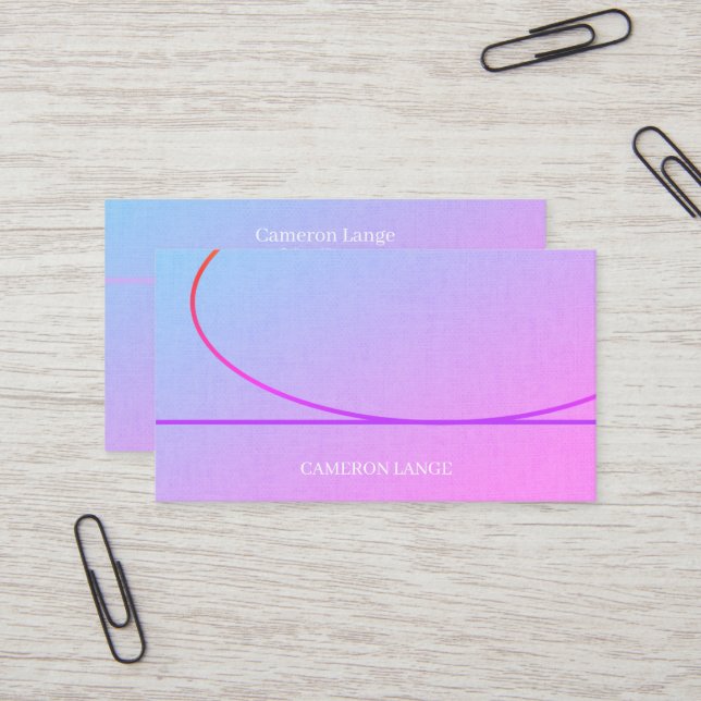Berufliche, farbenfrohe Kunst, Ombre Modern Visitenkarte (Vorderseite/Rückseite Beispiel)