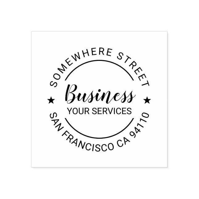 Berufliche Firmenadresse Gummistempel (Prägung)