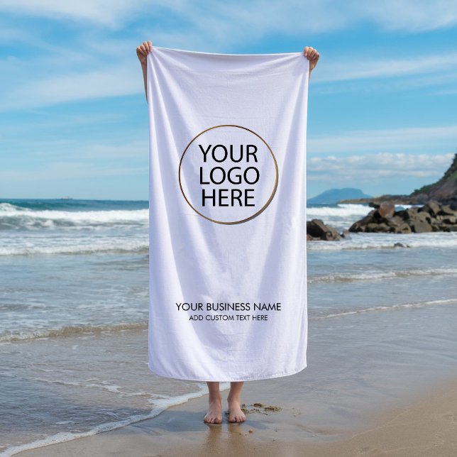 Berufliche Firmenlogos und Textfirmen Strandtuch (Von Creator hochgeladen)