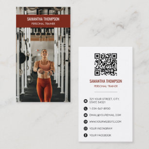 Berufliche Fitness Foto Social Media-Einfluss Visitenkarte
