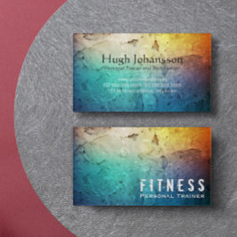 Berufliche Fitness Personal Trainer Color Grunge Visitenkarte