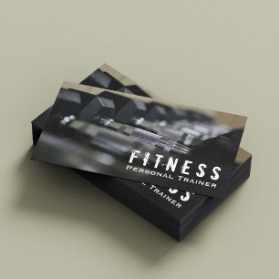 Berufliche Fitness Personal Trainer Dumbell Visitenkarte