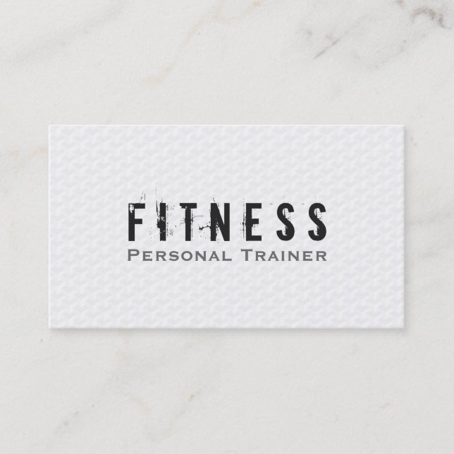 Berufliche Fitness Personal Trainer einfach weiß Visitenkarte (Vorderseite)