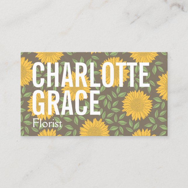 Berufliche Floristische Blume Personalisiert Visitenkarte (Vorderseite)