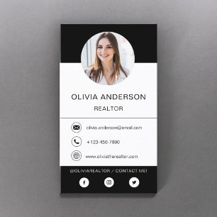 Berufliche Foto Black Business Card Visitenkarte