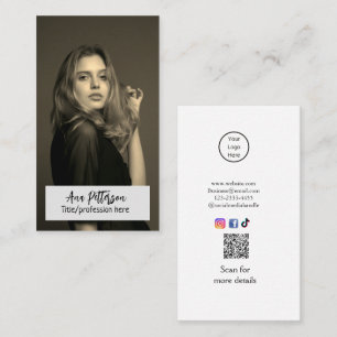 berufliche Foto QR-Website E-Mail sozial modern Visitenkarte