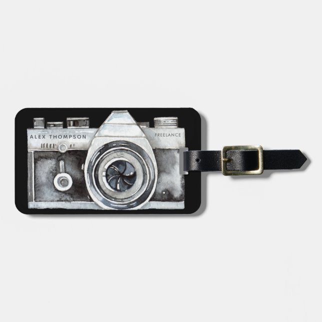 Berufliche Fotografin der Aquarellkamera Busine Gepäckanhänger (Vorderseite horizontal)