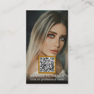 Berufliche Fotos QR-Code Modernes, stilvolles Gold Visitenkarte