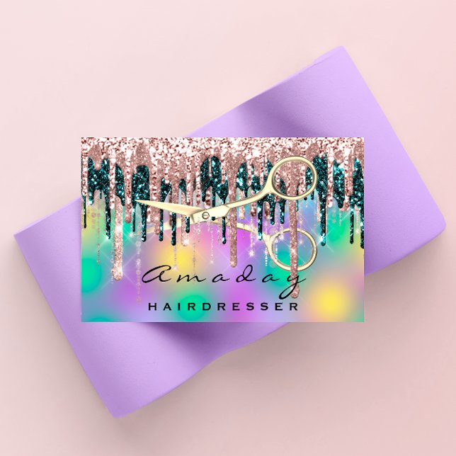 Berufliche Friseurschere Rose QR CODE Visitenkarte (Von Creator hochgeladen)