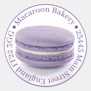 Berufliche Gefälligkeits-Beutel - Macaroon Lila Runder Aufkleber