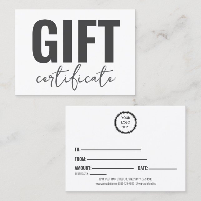 Berufliche Geschenkgutschriften für kundenspezifis Visitenkarte (Vorne/Hinten)