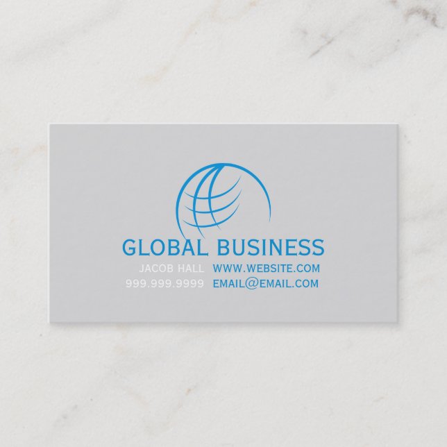 Berufliche Globe Earth Business Card Visitenkarte (Vorderseite)