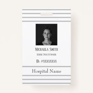 Berufliche Graue und weiße Spital-ID Ausweis
