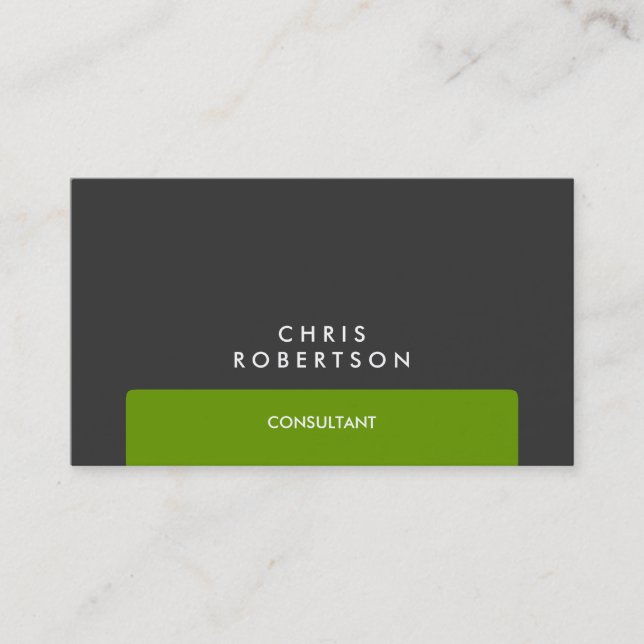 Berufliche Green Strip Business Card Visitenkarte (Vorderseite)