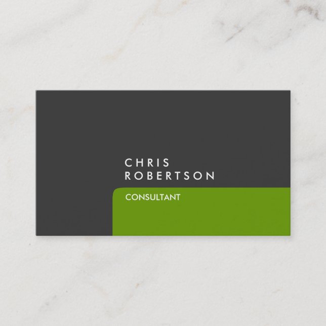 Berufliche Green Strip Business Card Visitenkarte (Vorderseite)