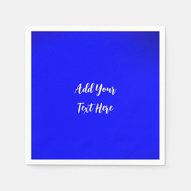 Berufliche Handschrift und modernes Blau Serviette (Vorderseite)