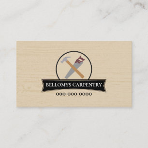 Berufliche Handyman Wood Grain Business Card Visitenkarte