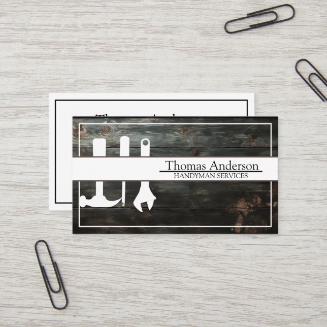 Berufliche Handyman Zuhause Reparatur Business Cus Visitenkarte (Vorderseite/Rückseite Beispiel)
