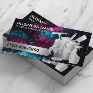 Berufliche Hausreinigung Modernes Regenfenster Visitenkarte